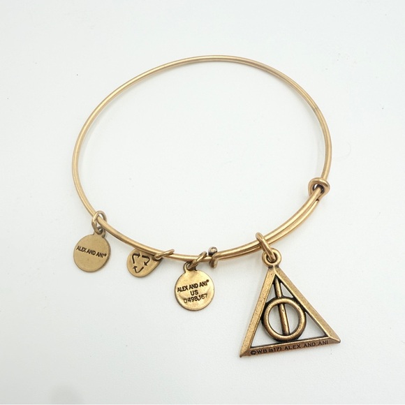 Alex and Ani Gold Harry Potter Deathly Hallows Charm Bracelet - Picture 6 of 6